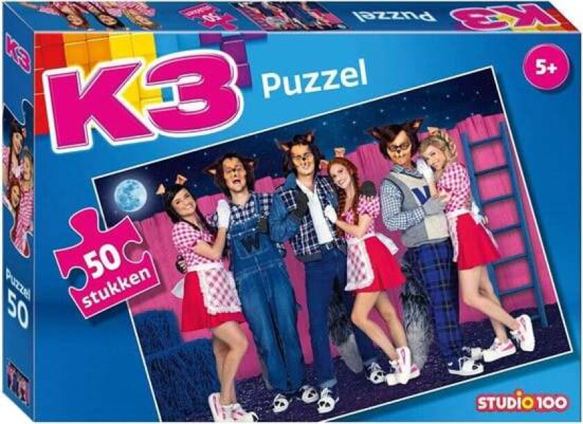 K3 Jigsaw Puzzle 3 Piglets and the Wolves 50 pcs.