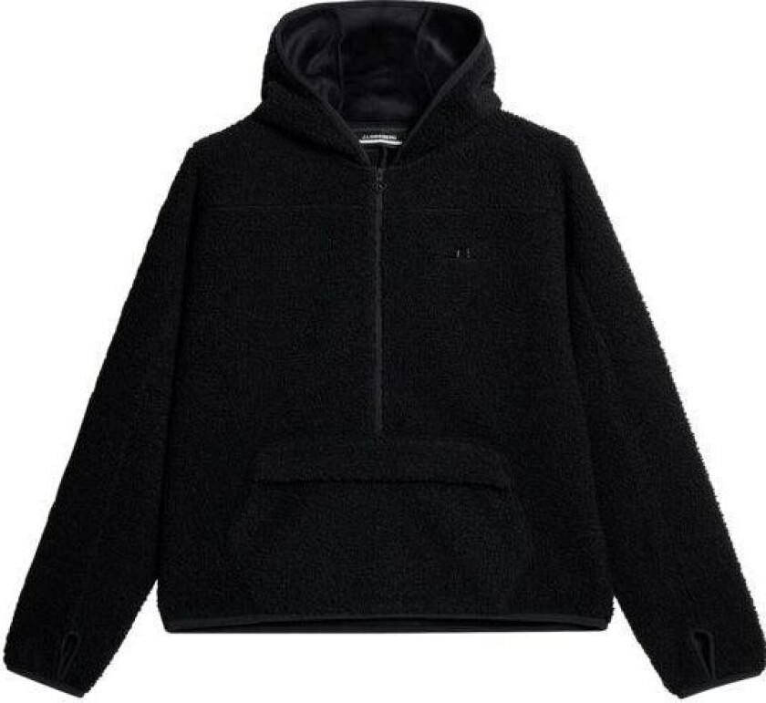 Delise Pile Hoodie Black