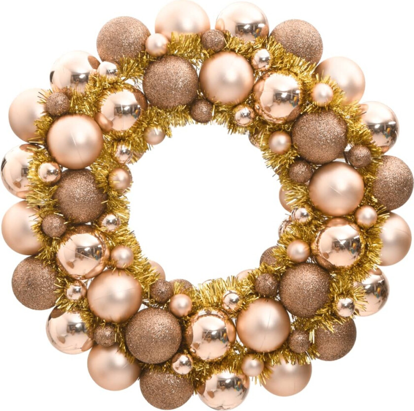 Julekrans rose 45 cm polystyren