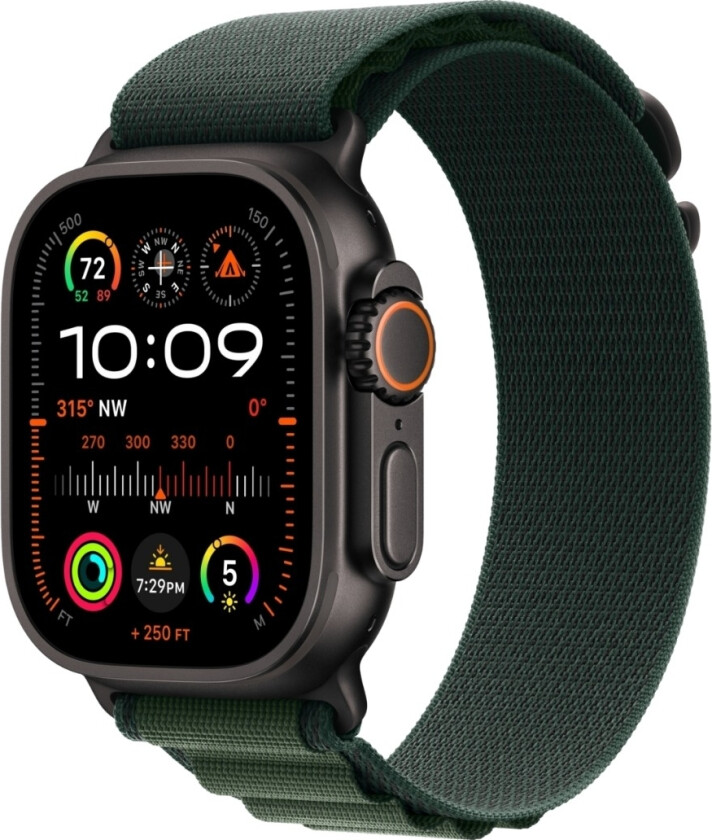 Watch Ultra 2 49mm GPS+CEL (Black Titanium/Dark Green Alpine Loop) M