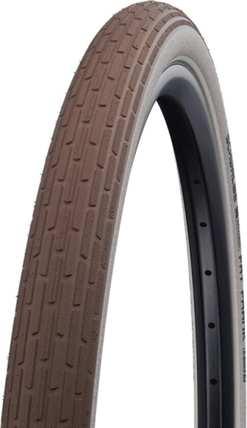 SCHWALBE Fat Frank Non folding tire (50-622) Brown/Whitewall, BaSilica, K-Guard, PSI max:65 PSI, Yes, Weight:890 g