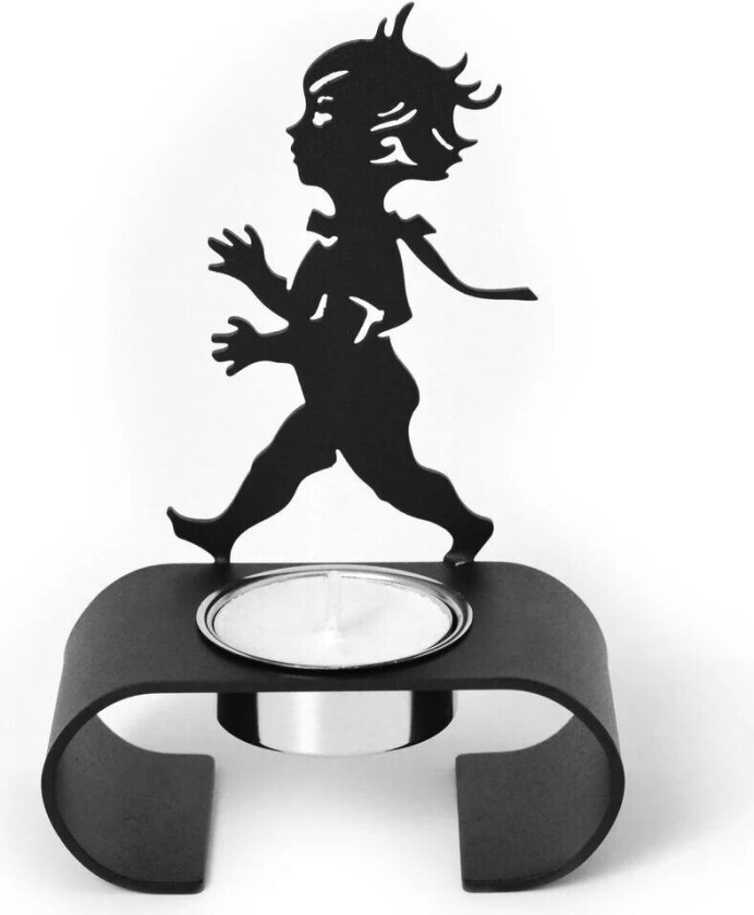 Silhuett telysholder 9,3 x 13,3 cm Svart