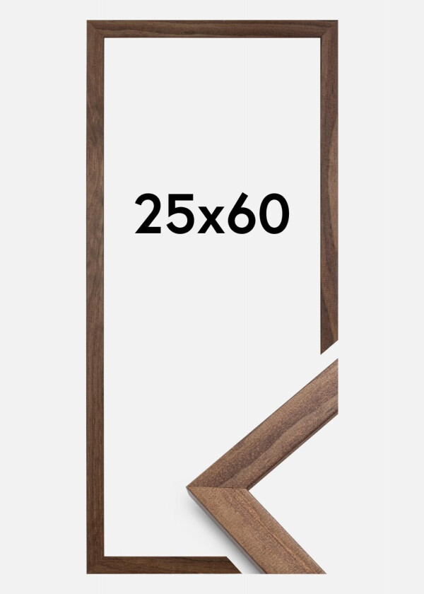 Ramme Stilren Akrylglass Valnøtt 25x60 Cm