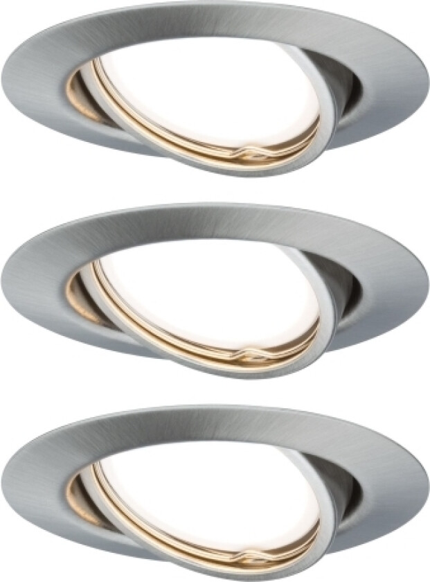 934.20, GU10, 3 pære(r ), LED, 15 W, 350 lm, Metallic