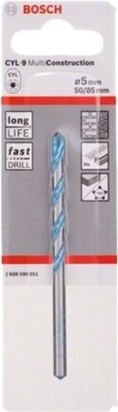 MultiConstruction CYL-9 - Bor - 5 mm - lengde: 85 mm