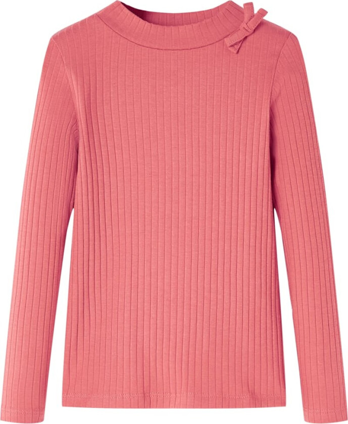 T-skjorte for barn med lange ermer gammelrosa 116