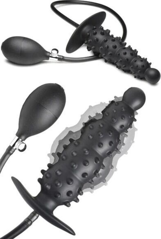 Ribbed Inflatable Anal Plug