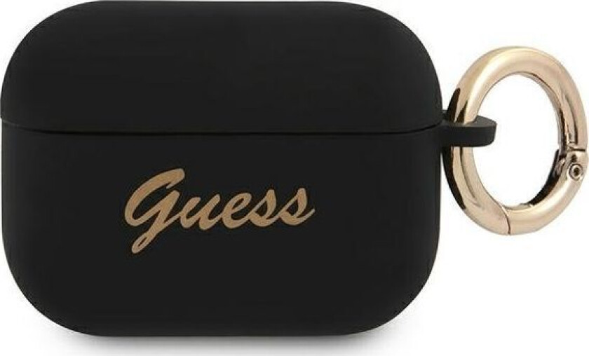 Guess GUAPSSSK AirPods Pro-deksel svart/svart Silikon Vintage Script