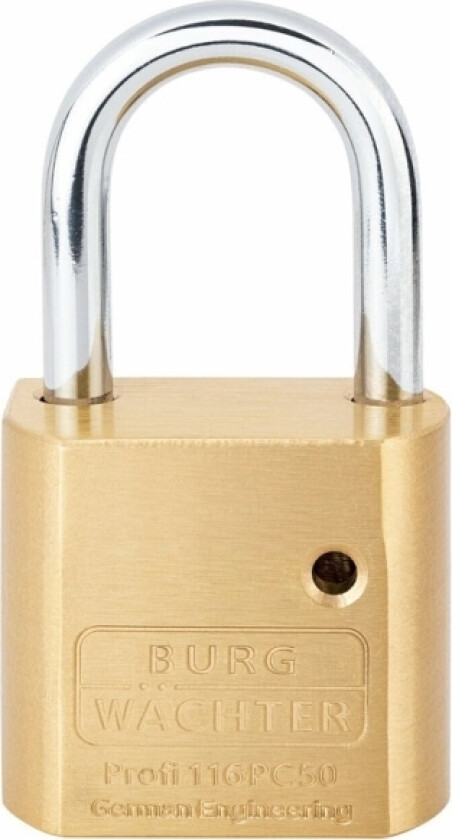BURG-WÄCHTER Profi 116 PC 50, Nøkkellås, Messing, Messing, Herdet stål, 5,11 cm, 2,74 cm
