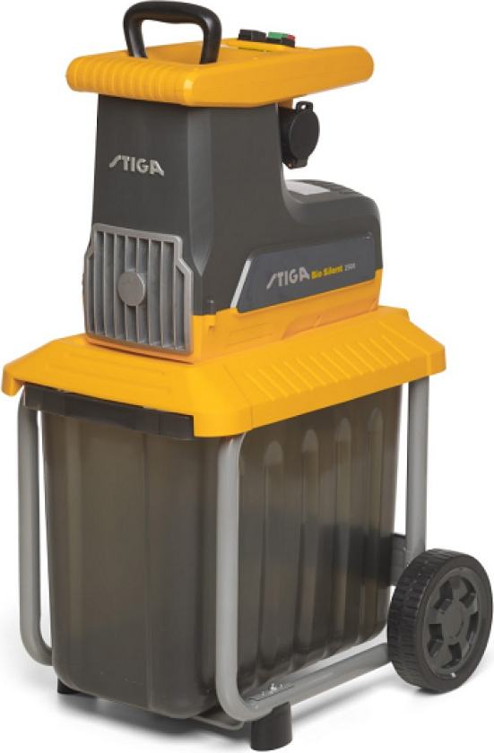 Stiga Bio Silent 2500 - Elektrisk kompostkvern - 2500 W - Inkl. 60-liters plastbeholder