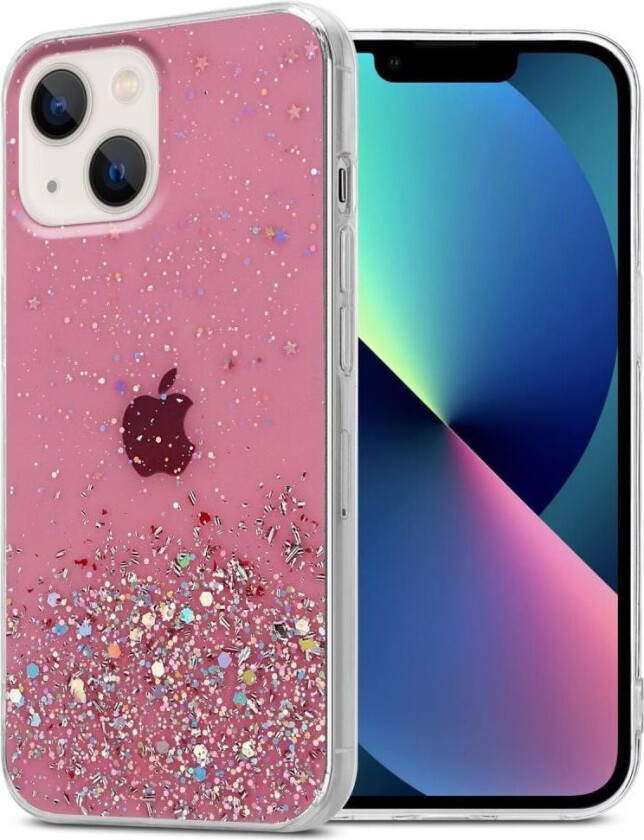 Deksel til iPhone 13 med glitrende glitter