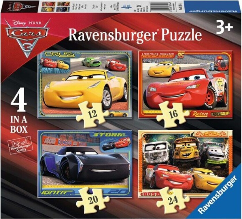 Disney Cars 3 Puzzle 4in1