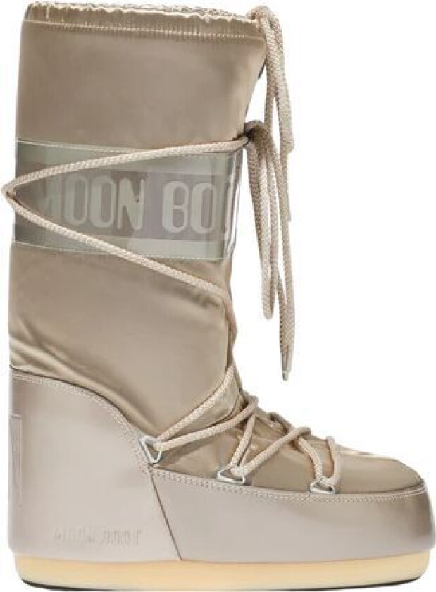 Unisex Icon Glance Satin Boots 35-38, Platinum