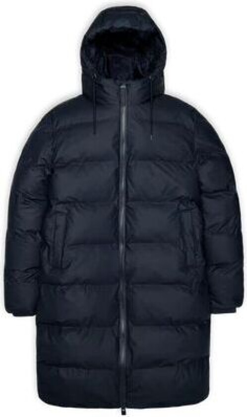 Rains Unisex Alta Long Puffer Jacket M, Navy