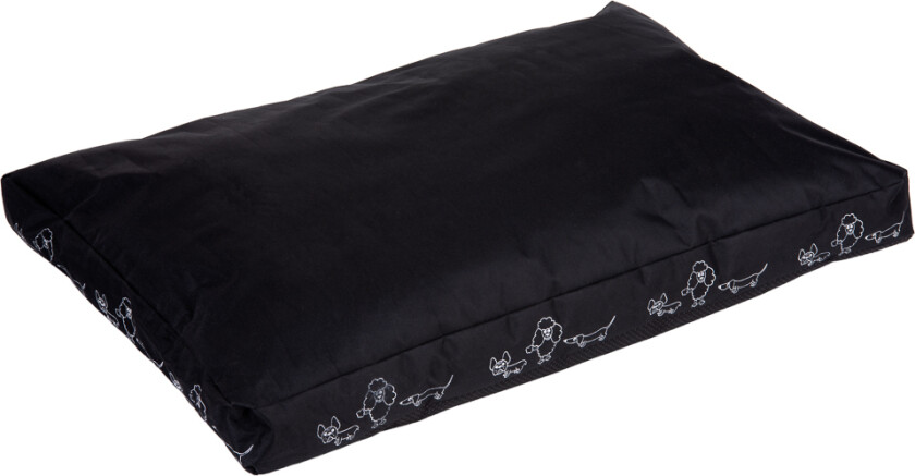 Hundepute White Dogs - Svart L 90 x B 59 x H 8 cm