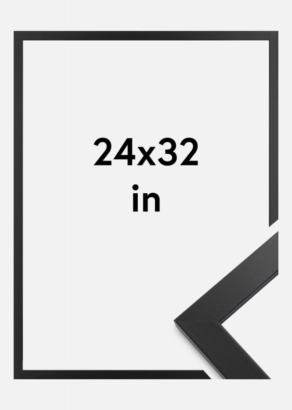 Ramme Black Wood Akrylglass 24x32 Inches (60,96x81,28 Cm)