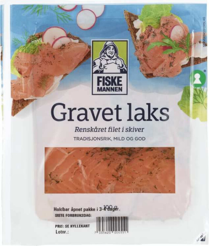 Laks Gravet i skiver 100g