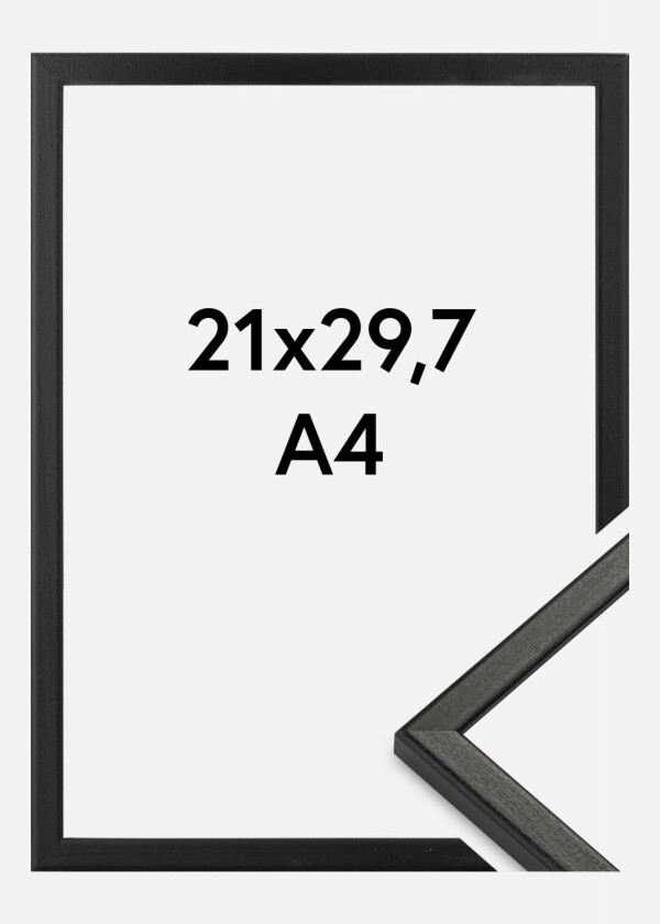 Ramme Kaspar Akrylglass Svart 21x29,7 Cm (A4)