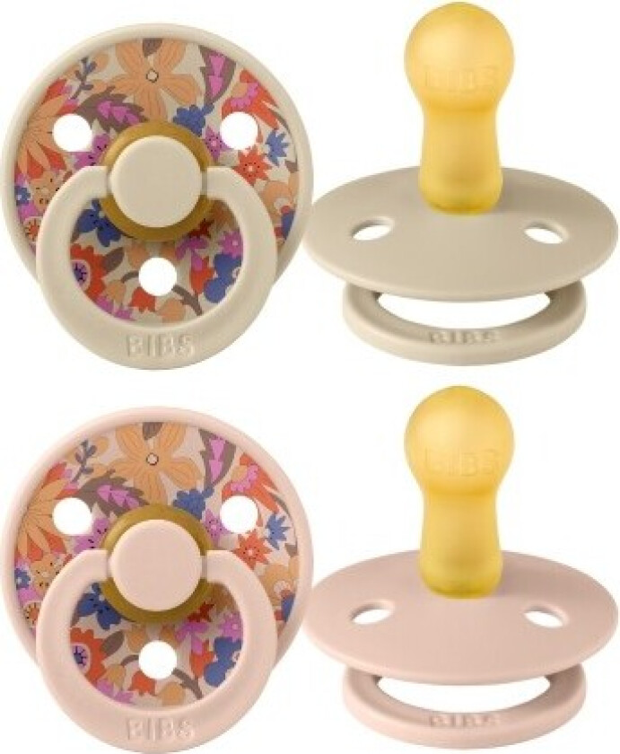 Bibs X Liberty, Colour 2-pk, Str. 2 (6+ Md.), Rund - Latex