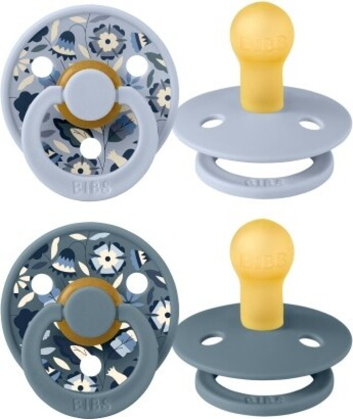 Bibs X Liberty, Colour 2-pk, Str. 1 (0-6 Md.), Rund - Latex