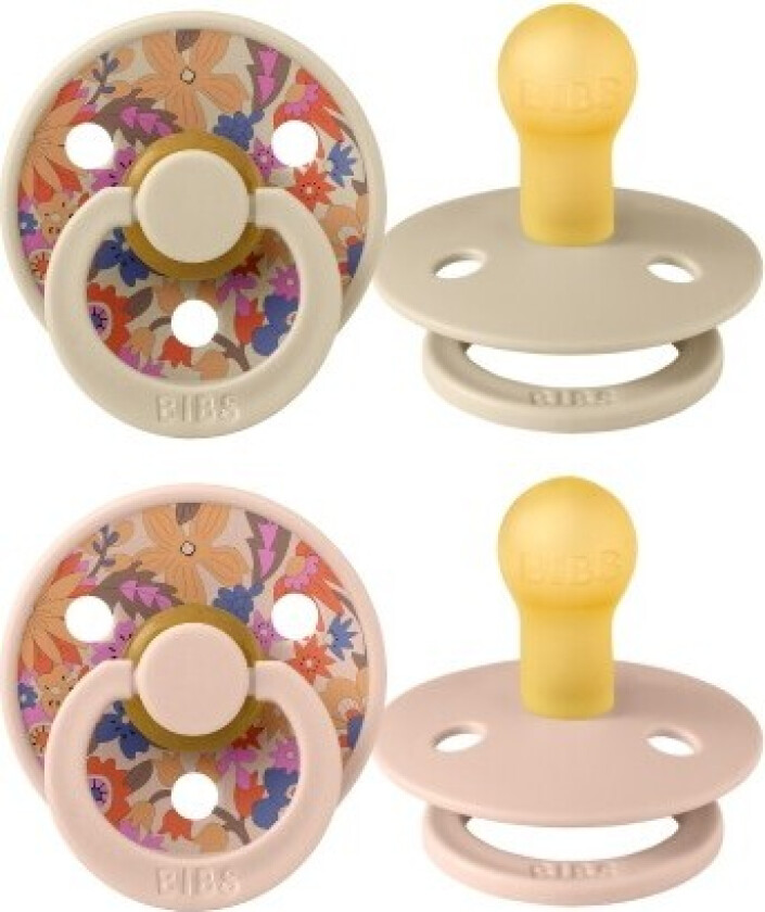 Bibs X Liberty, Colour 2-pk, Str. 1 (0-6 Md.), Rund - Latex