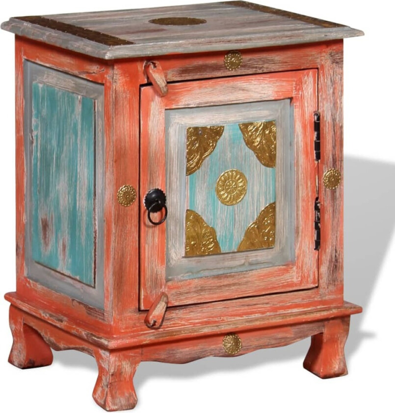 Nattbord massivt mangotre oransje