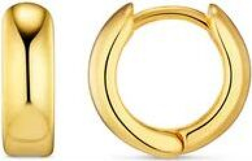 Mini Domed Huggie Hoops - Pale Gold One Size