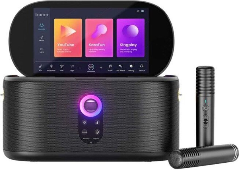 Ikarao Shell S1 Bærbar karaokemaskin med 10,1" HD-skjerm