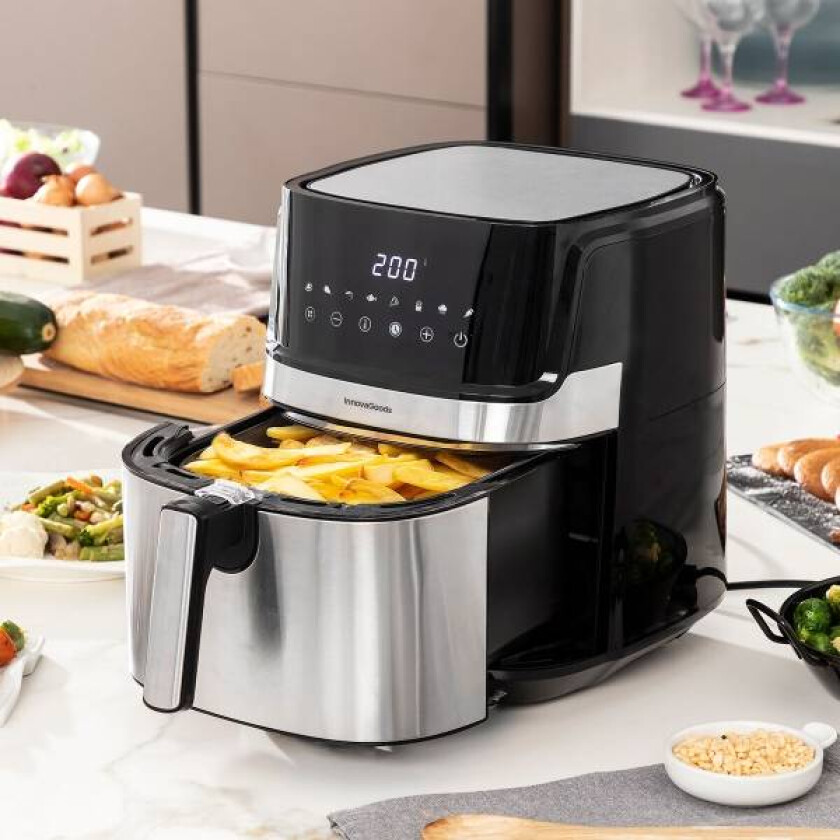 Airfryer 1700 W 5,5 L - sort/stål