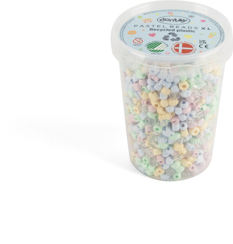 Dantoy - Pastel Recycled Beads - 1580 pcs (5940)