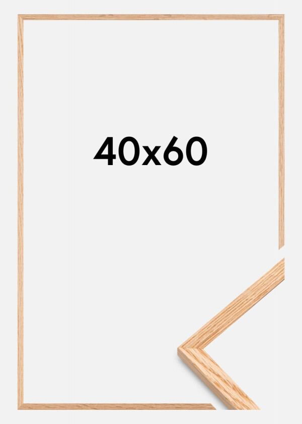 Ramme Tynn Eik Akrylglass 40x60 Cm