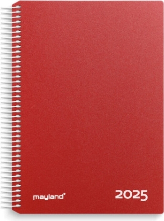 Timekalender M/Spiral Rød 2025 16,8X23,5Cm 25 2180 10