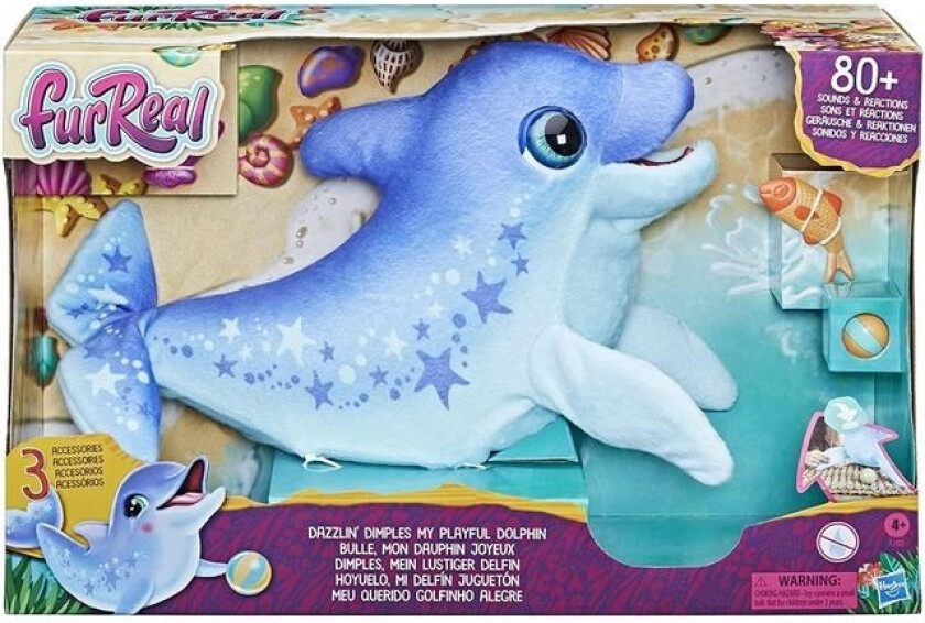 Furreal Dazzlin'' Dimples My Playful Dolphin, Delfin, 4 År, Interaktiv, Gir Fra Seg Lyd, Aa, Batterier Medfølger