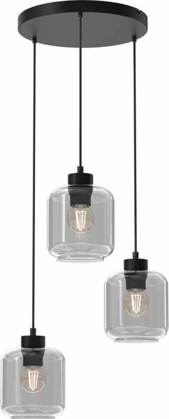 Hengelampe Sombra Smoked Hengelampe 3Xe27