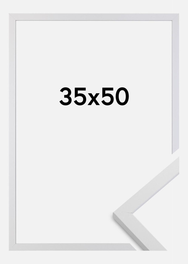 Ramme Trendy Akrylglass Hvit 35x50 Cm