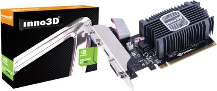 Inno3d Geforce Gt 730 - Grafikkort - Gf Gt 730 - 2 Gb - Pcie 2.0 X8 - Dvi, D-Sub, Hdmi