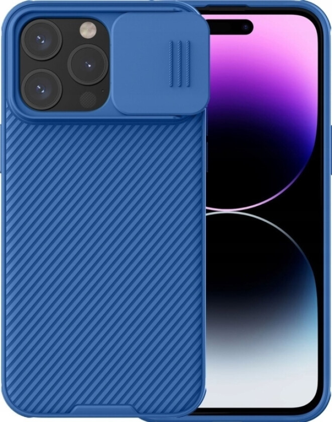 Nillkin Camshield Pro Magnetisk Deksel Til Iphone 15 Pro Max Med Kamerabeskytter - Blå
