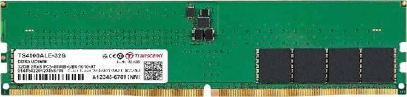 Branded - Ddr5 - Modul - 8 Gb - Dimm 288-Pin - 4800 Mhz / Pc5-38400 - 1.1 V - Ikke-Bufret - On-Die Ecc