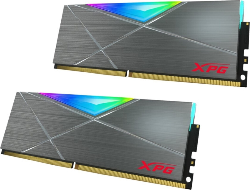 Xpg Spectrix D50 - Ddr4 - Sett - 32 Gb: 2 X 16 Gb - Dimm 288-Pin - 3200 Mhz / Pc4-25600 - Cl16 - 1.35 V - Ikke-Bufret - Ikke-Ecc - Wolframgrå
