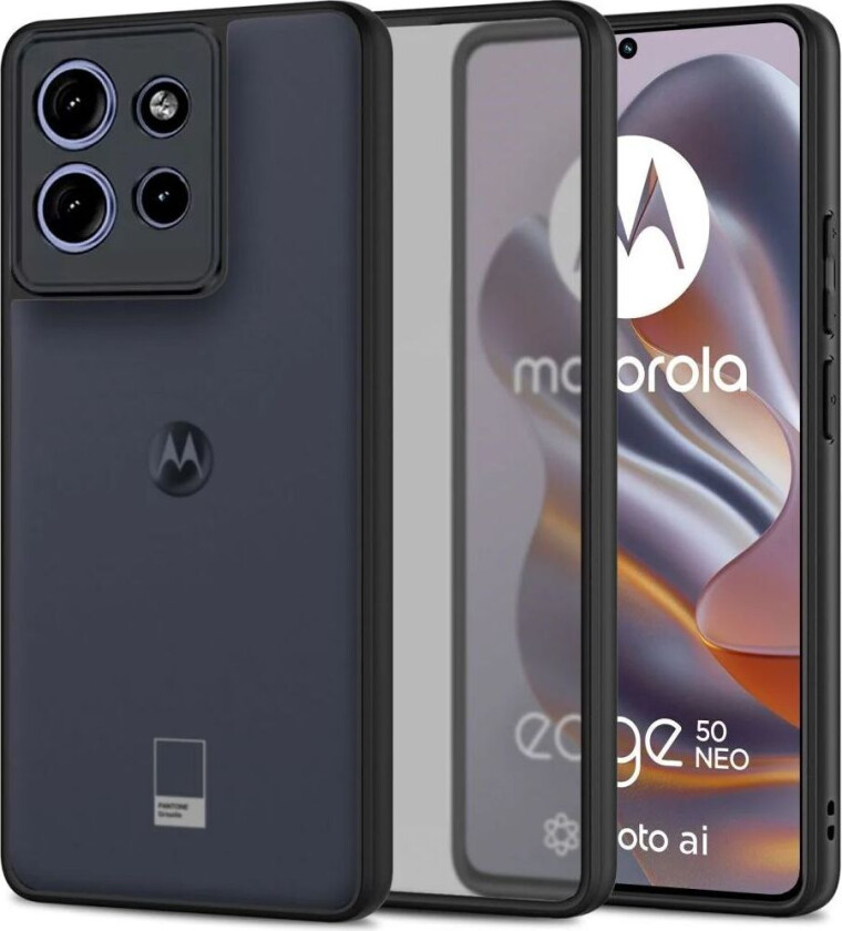 Tech-Protect MagMat Motorola Edge 50 Neo Deksel - Gjennomsiktig / Matt Svart