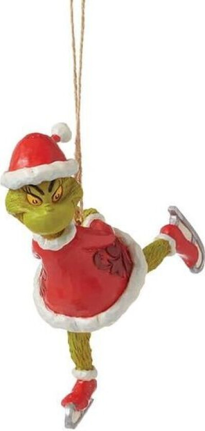 Grinchen På Skøyter Juletrepynt Med Et Rampete Smil