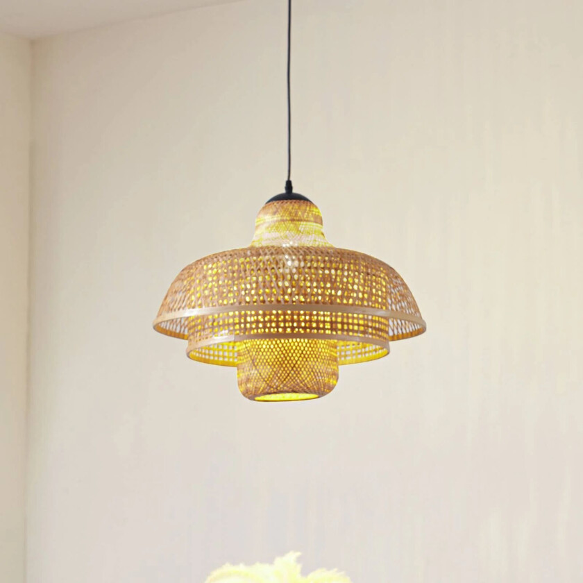 hengelampe Rasmina, bambus, Ø 50 cm, 1 lyskilde