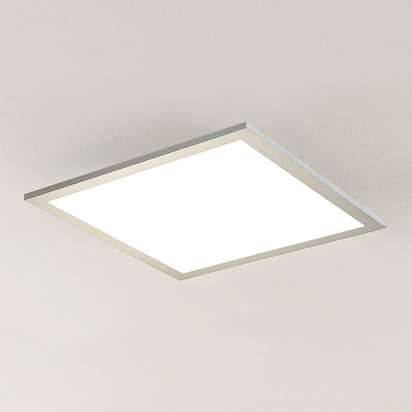 LED-panel Lyndra, 40 cm, hvit, aluminium, dimbar, CCT