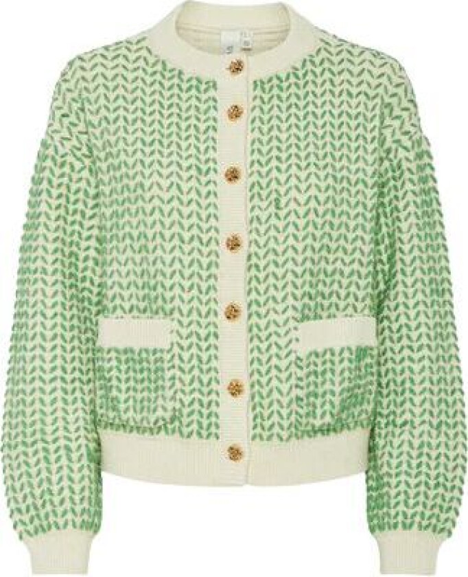 Yasgea Ls Knit Cardigan - Birch Medium Green S