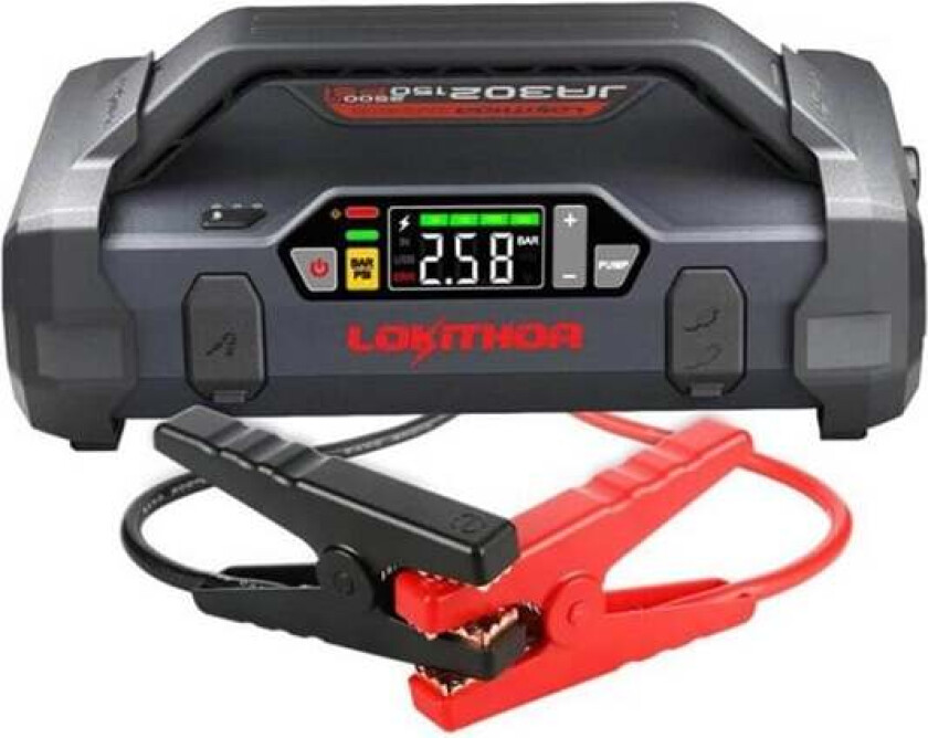 Powerbank / Jump starter JA302 2500A 10-150 PSI compressor Nødlader - Svart