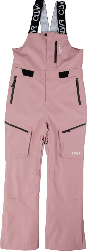 Women Slash Bib Pants Dark Rose S