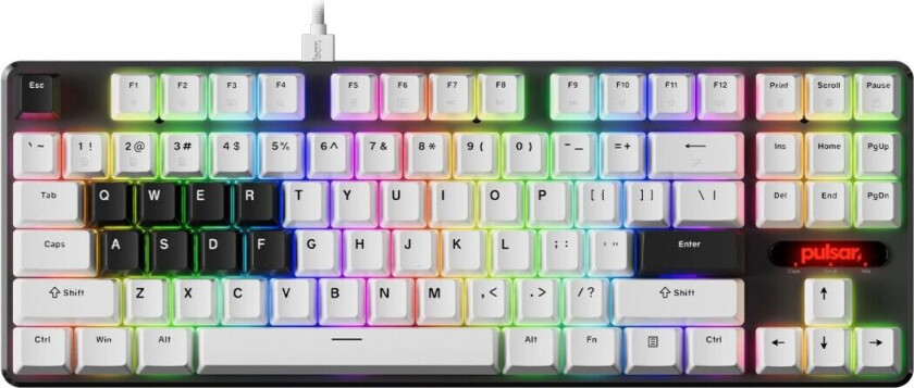 Pcmk 2 He Tkl Mekanisk Tastatur Ansi - Hvit