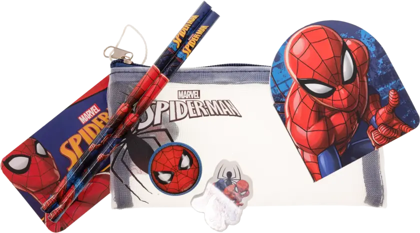 Kids Licensing - Filled mesh pencil pouch w/stationery - Spiderman (017808156)