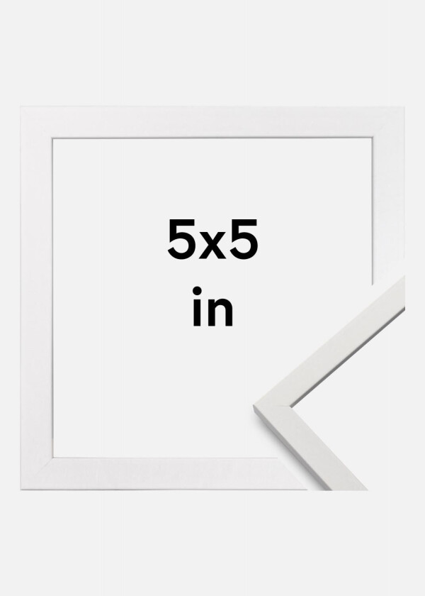 Ramme Edsbyn Akrylglass Hvit 5x5 Inches (12,7x12,7 Cm)