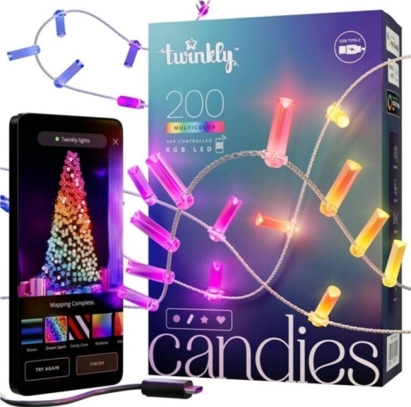 Christmas Tree Lights Twkc200rgb-T Led Garland Lights Christmas 10 W Flerfarget